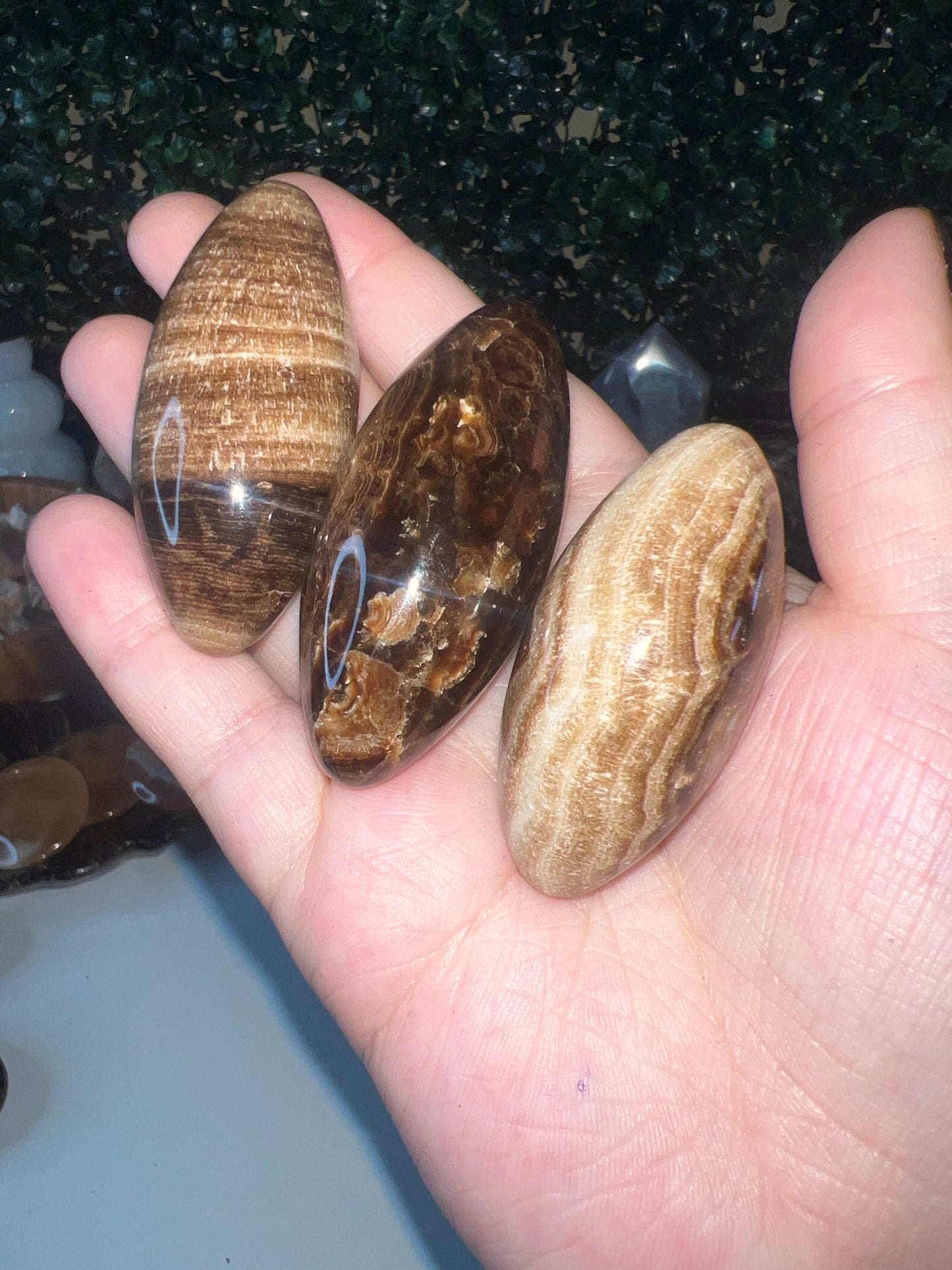 Rose Calcite & Chocolate Calcite Shivas (INTUITIVELY CHOSEN)