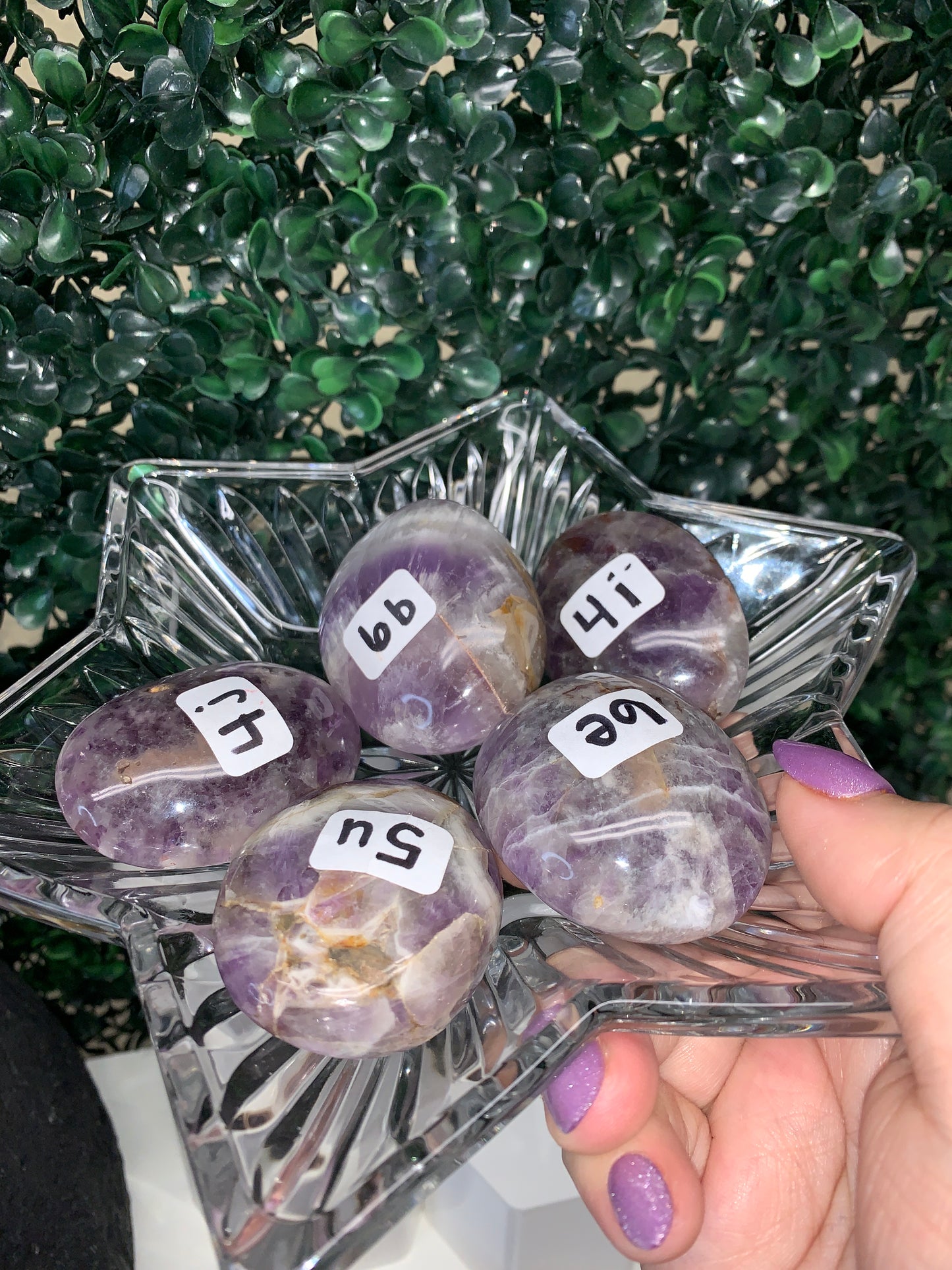 Amethyst Palmstones