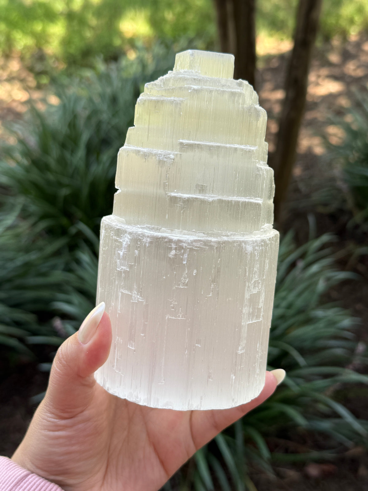 Selenite Lamp (Comes with cord & light bulb)