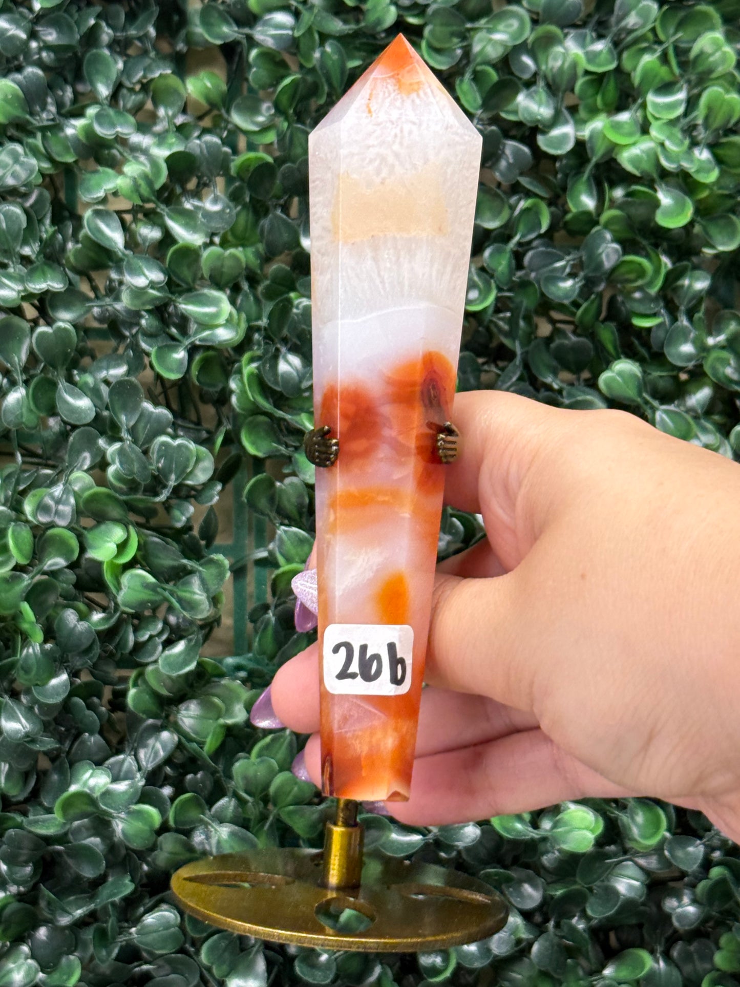 Carnelian Wands (Comes with stand)