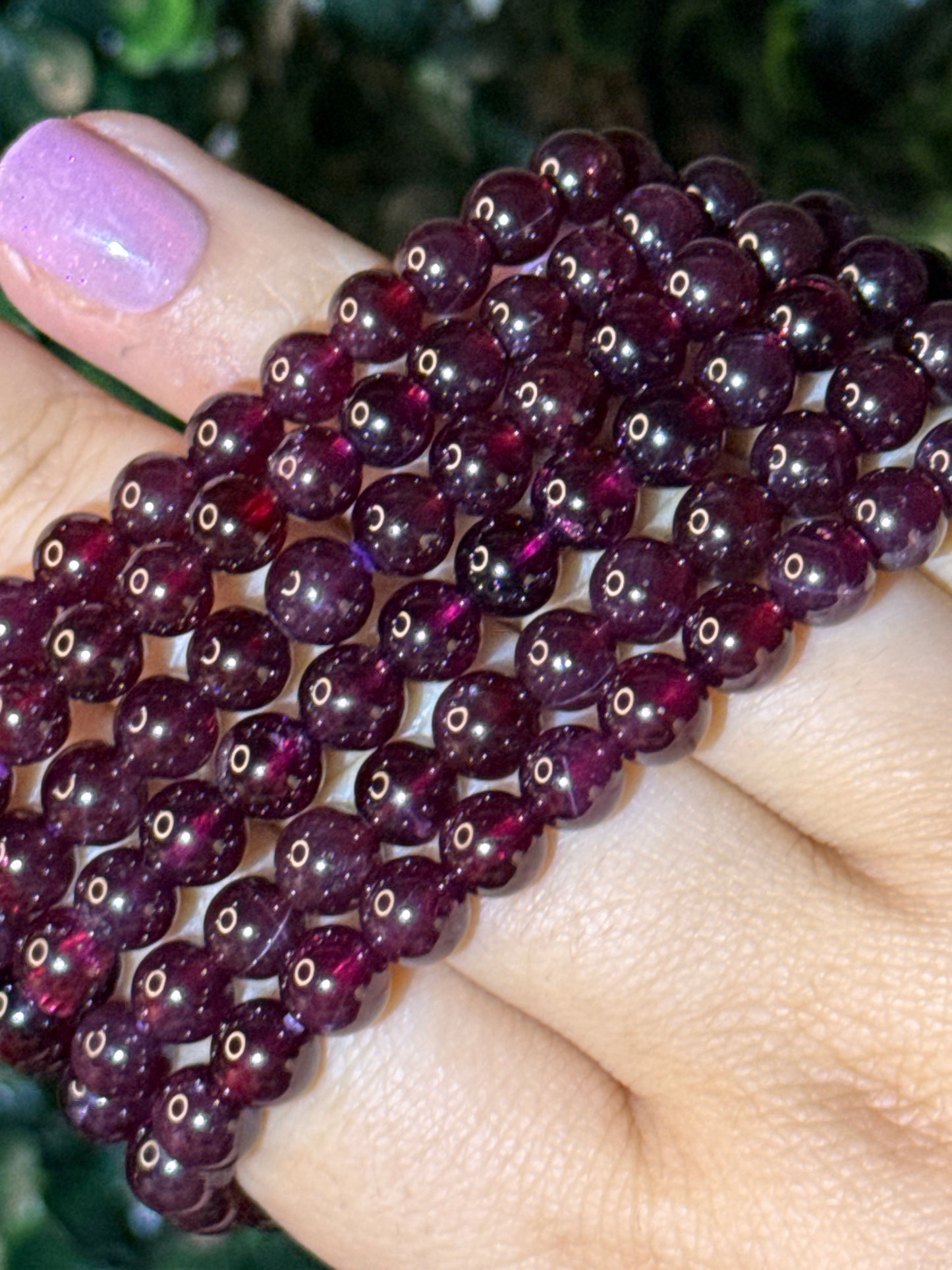 Star Garnet Bracelets - 6&7mm (hard to capture star in pic)