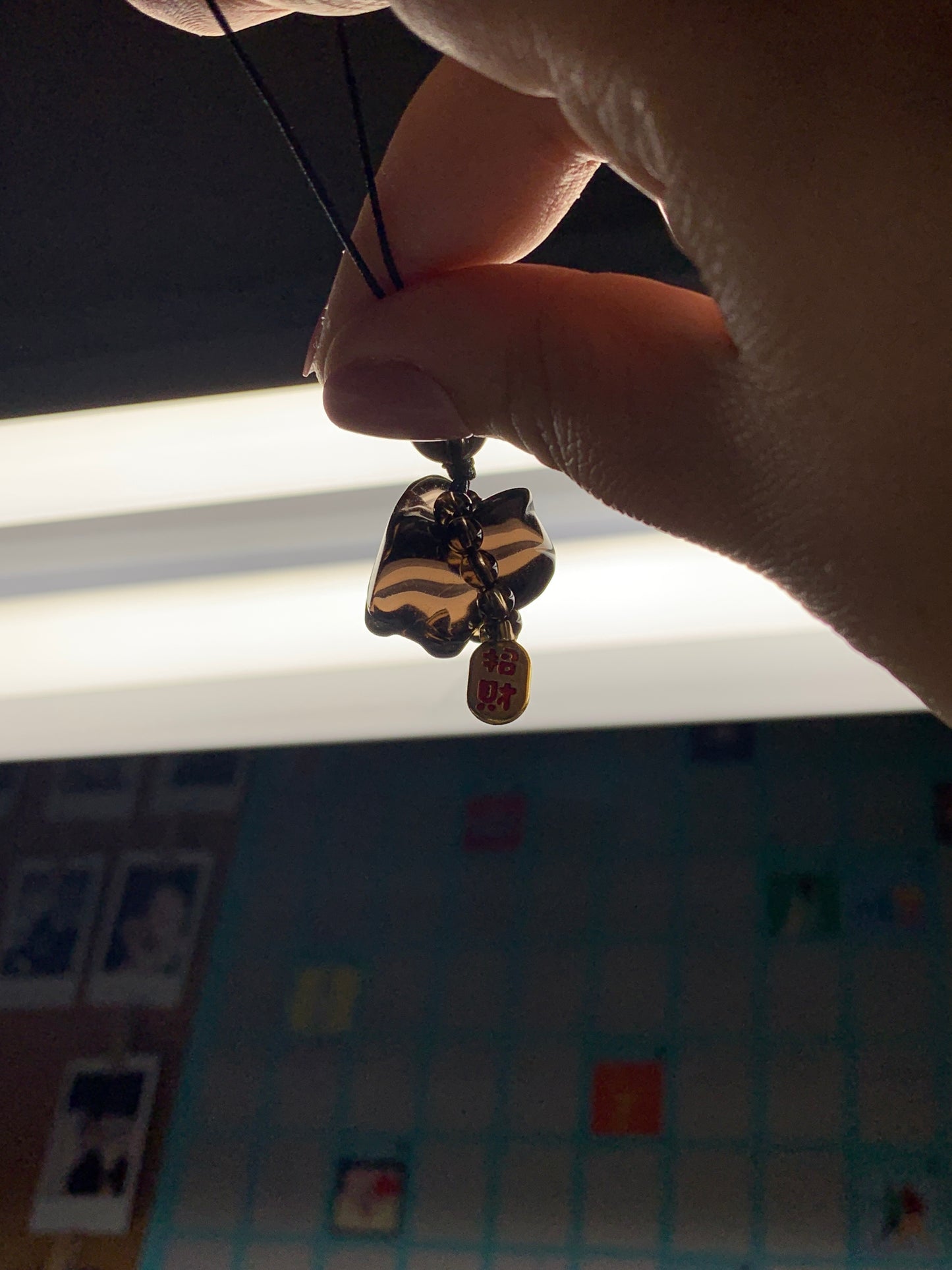 Smoky Quartz Kitty Keychains