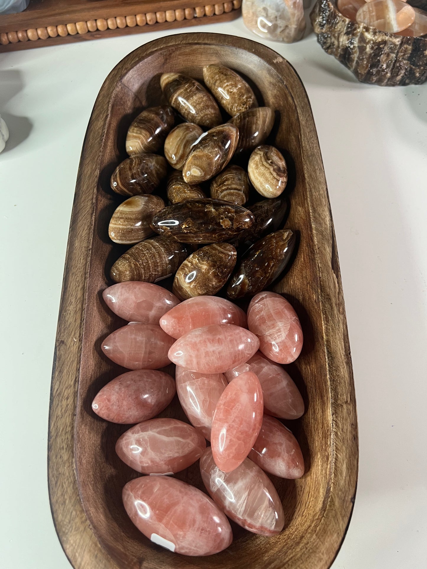 Rose Calcite & Chocolate Calcite Shivas (INTUITIVELY CHOSEN)