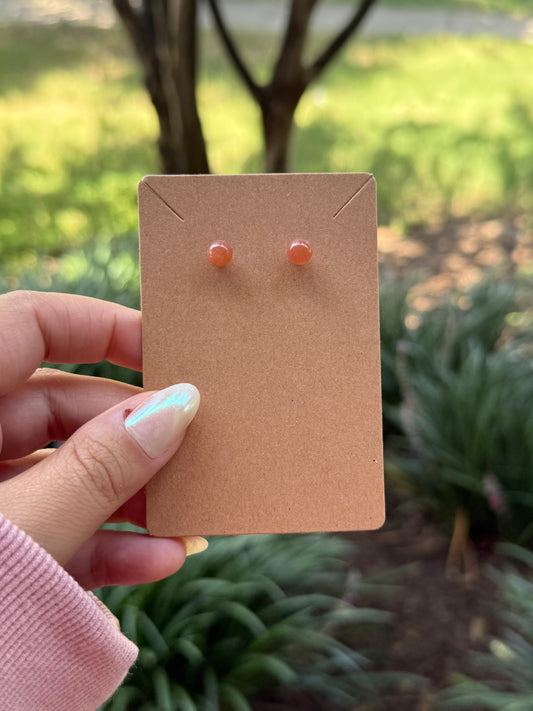 Peach Moonstone x Sunstone Earrings - s925 (INTUITIVELY CHOSEN)