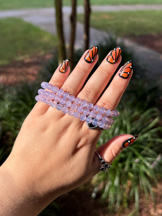 Lavender Moon Quartz Bracelets - 6mm