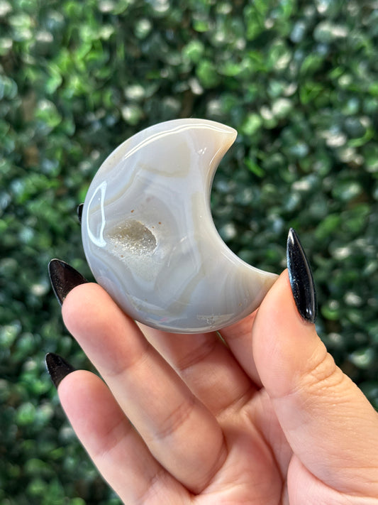 Druzy Agate Moon