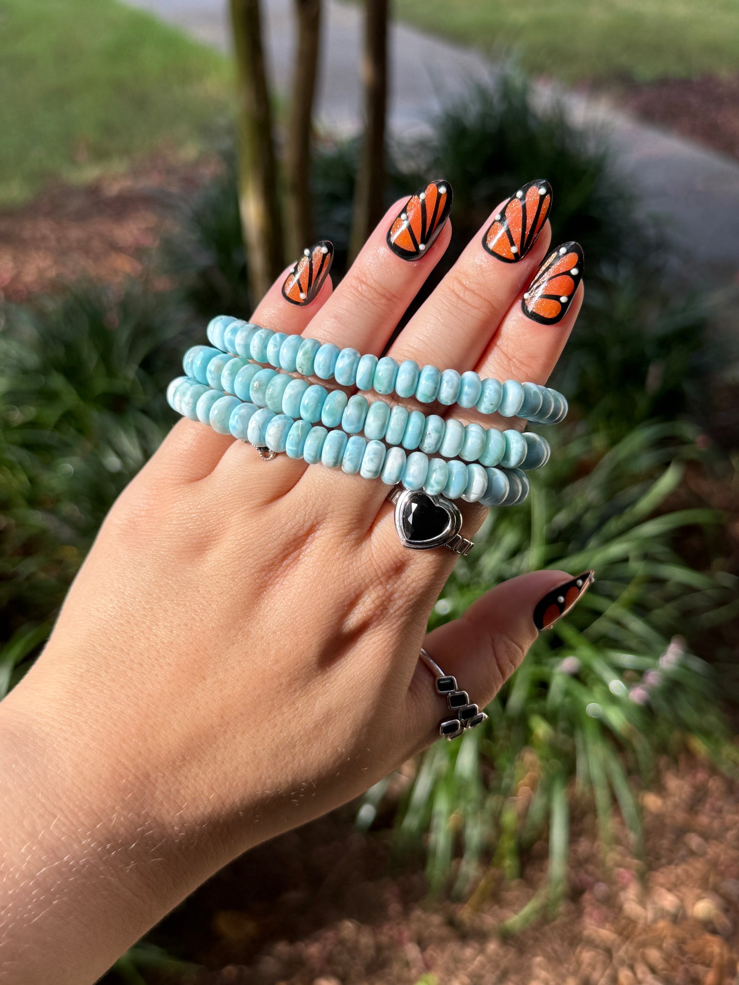 Larimar Donut Bracelets - 8mm