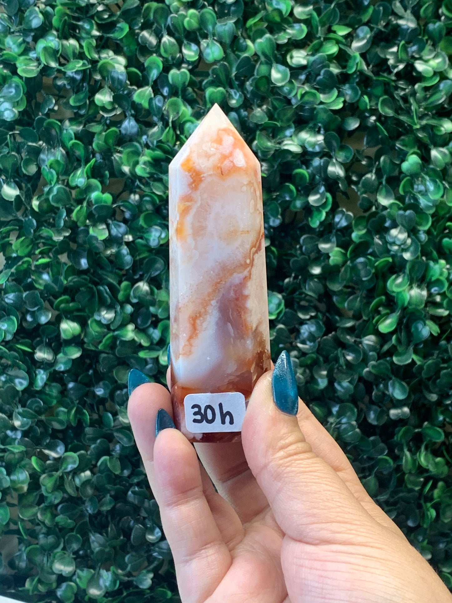 Pink Carnelian x Flower Agate Towers