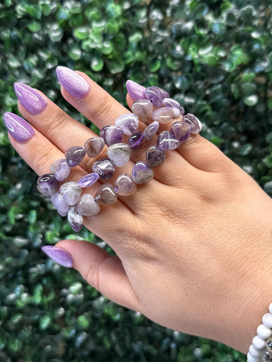 Amethyst Heart Bracelets