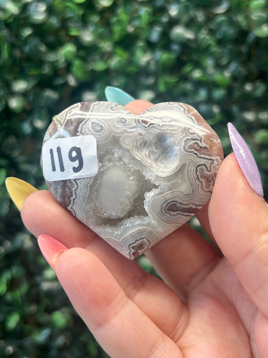 Mexican Crazy Lace Agate Hearts (have parallax)