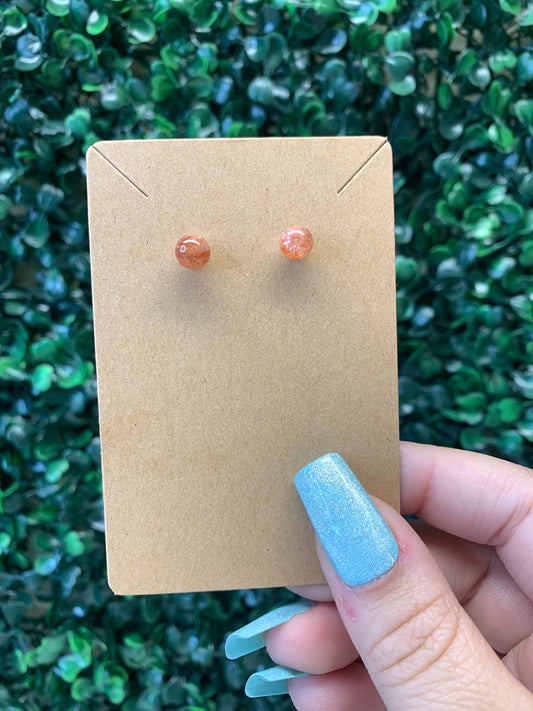 Sunstone Earrings (Intuitively chosen) - flashy