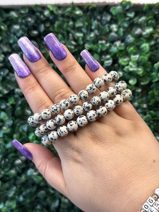 Dalmatian Jasper Bracelets - 8mm