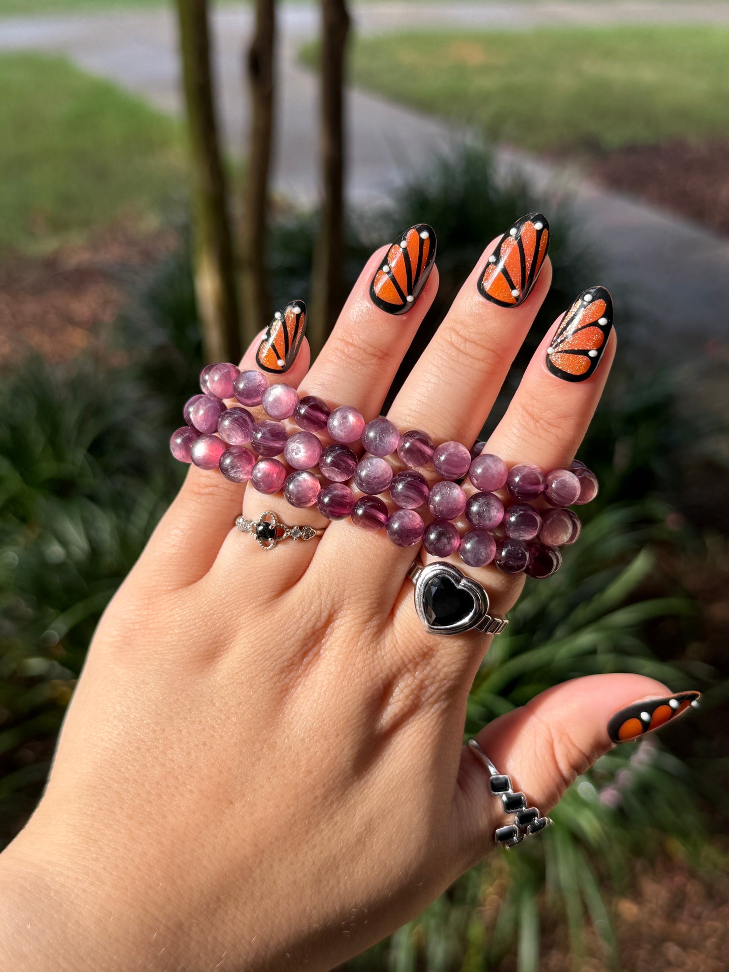 Gem Lepidolite Bracelets - 7mm