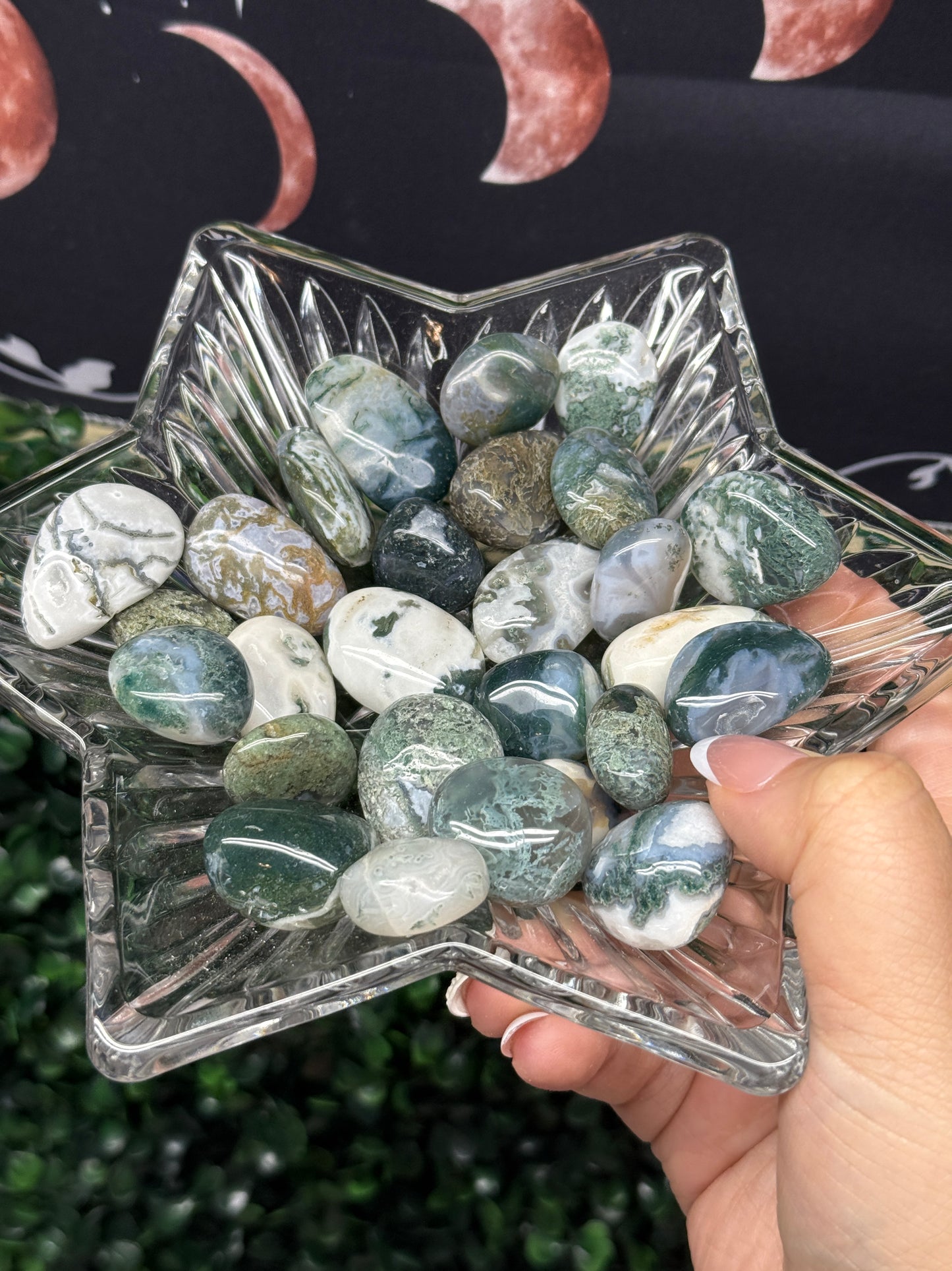 Moss Agate Tumbles