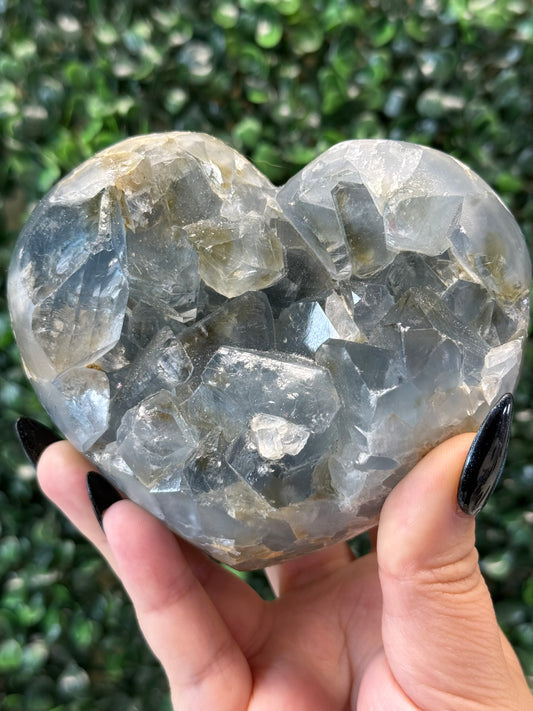 Celestite Heart (2lbs 13oz) &  comes with stand