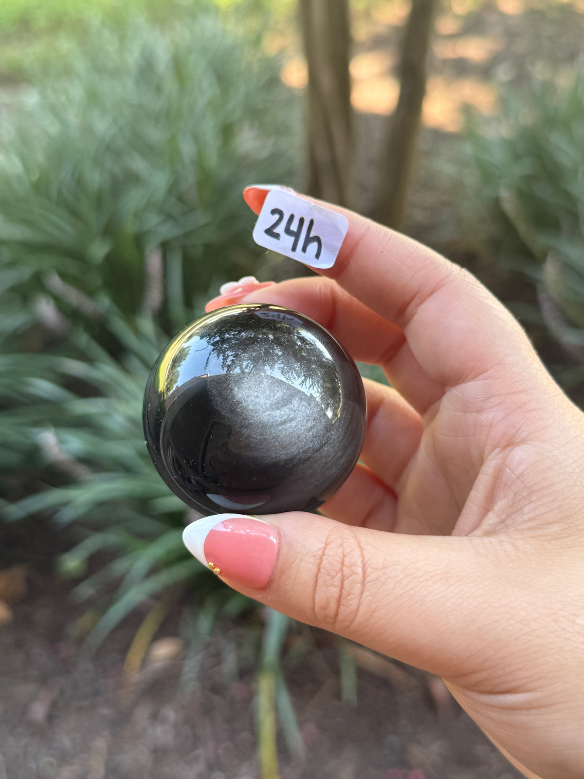Silver Sheen Obsidian Spheres (Flashy)