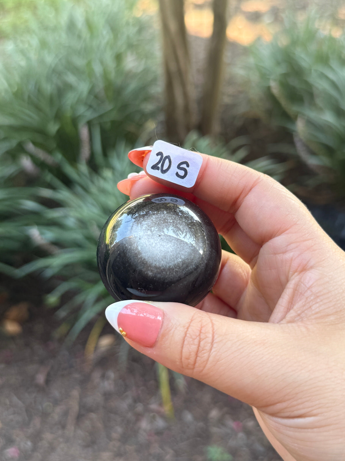 Silver Sheen Obsidian Spheres (Flashy)