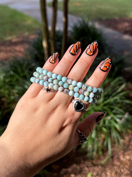Larimar Bracelets - 6mm