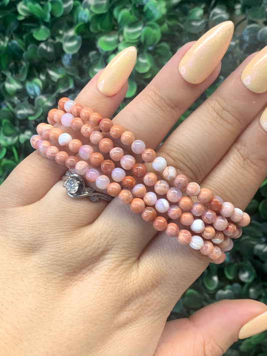 Cotton Candy Agate Bracelets - 5mm