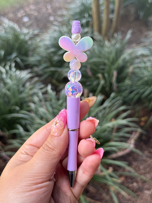Butterfly Pens - Purple/Iridescent