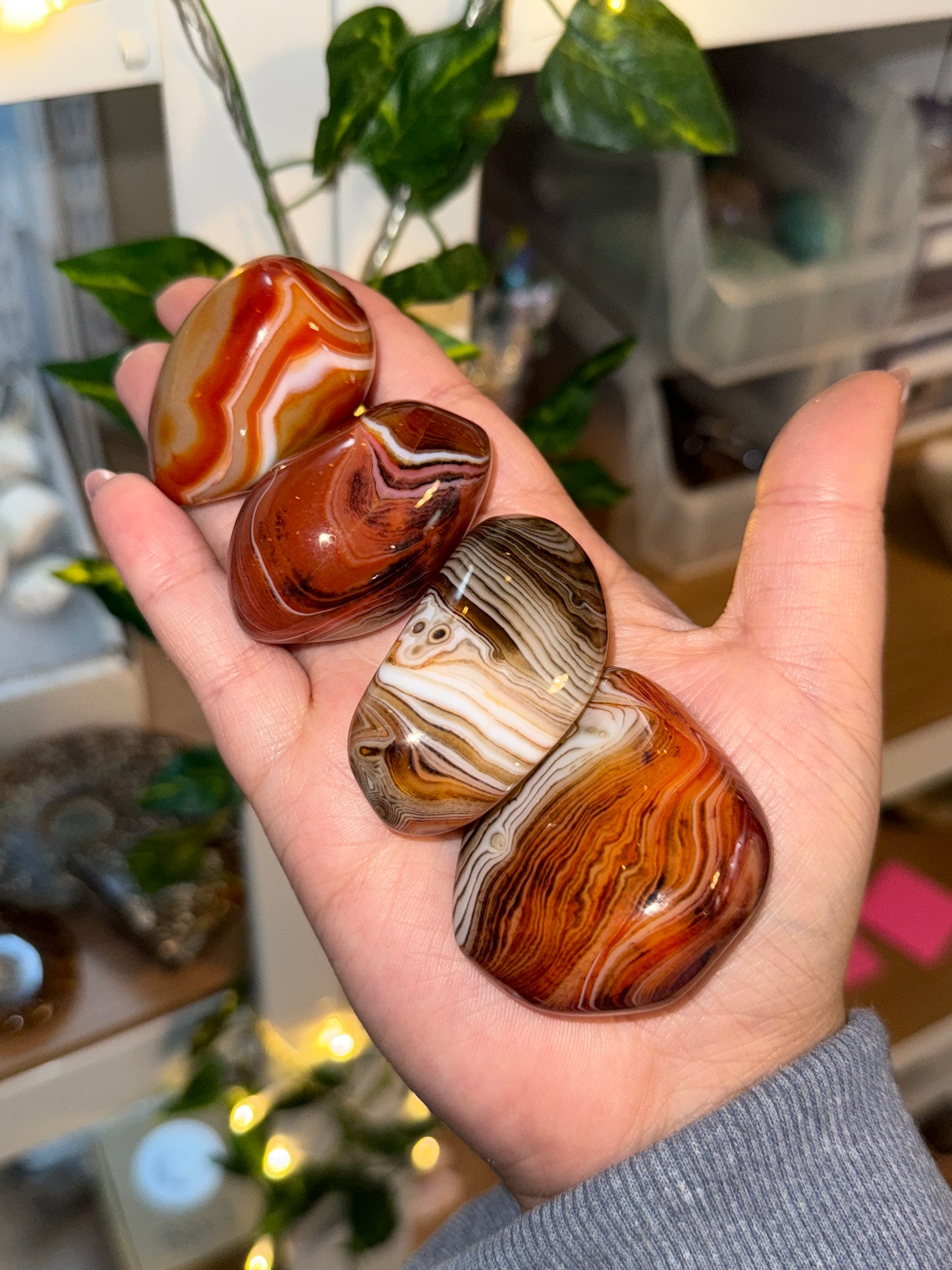 Sardonyx Palmstones - Intuitively Chosen