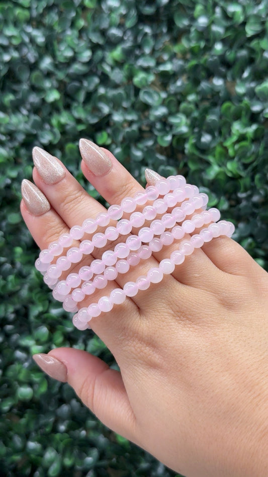 Pink Mangano Calcite Bracelets - uv reactive
