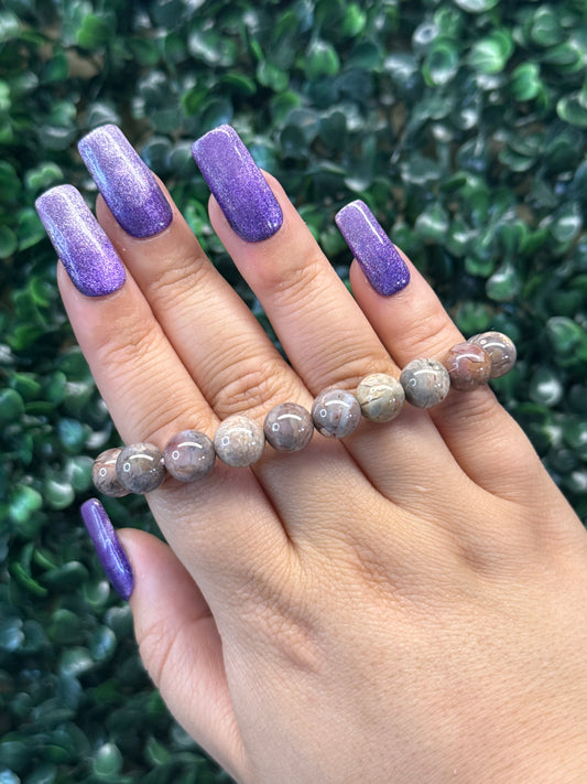 Alashan Agate Bracelet - 9mm