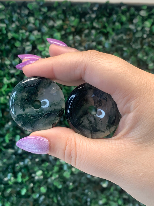 High Quality Moss Agate Donuts - Intuitively Chosen