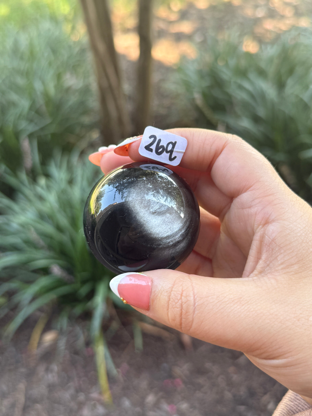 Silver Sheen Obsidian Spheres (Flashy)