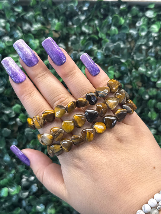 Tiger’s Eye Heart Bracelets