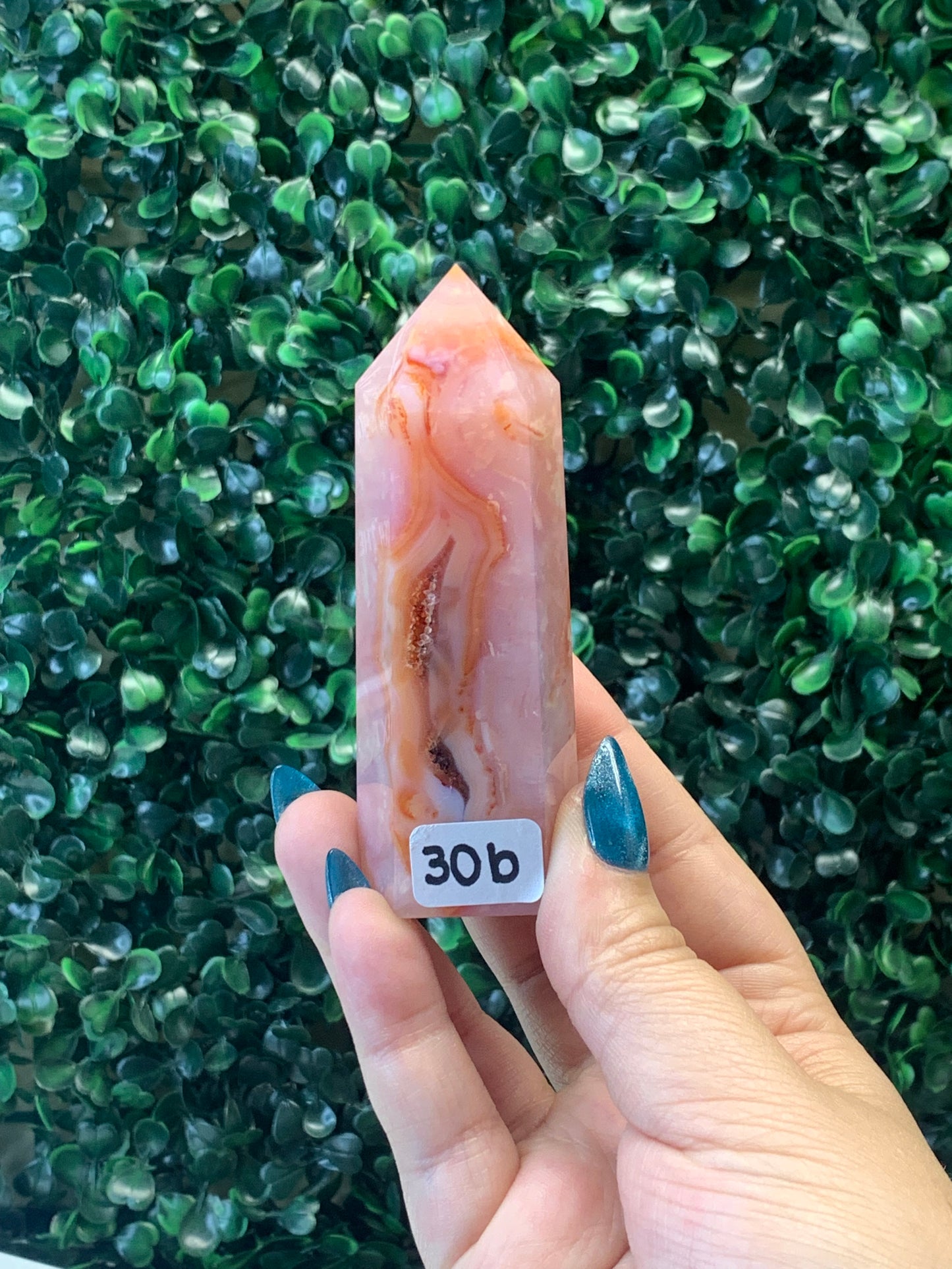 Pink Carnelian x Flower Agate Towers