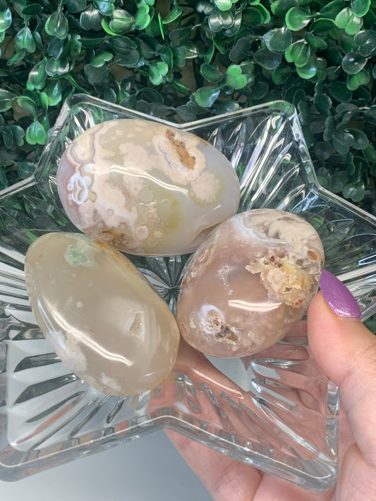 Flower Agate Palmstones