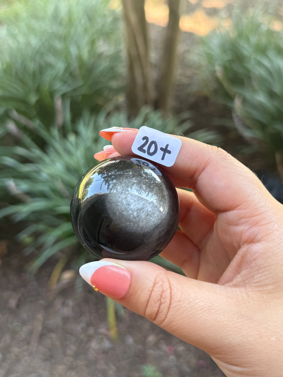Silver Sheen Obsidian Spheres (Flashy)