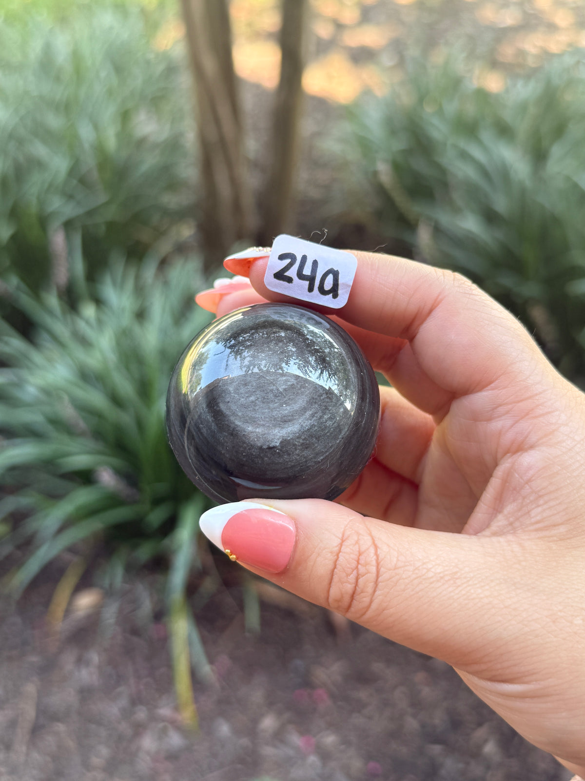 Silver Sheen Obsidian Spheres (Flashy)