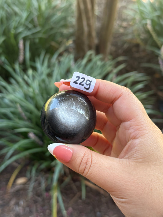 Silver Sheen Obsidian Spheres (Flashy)