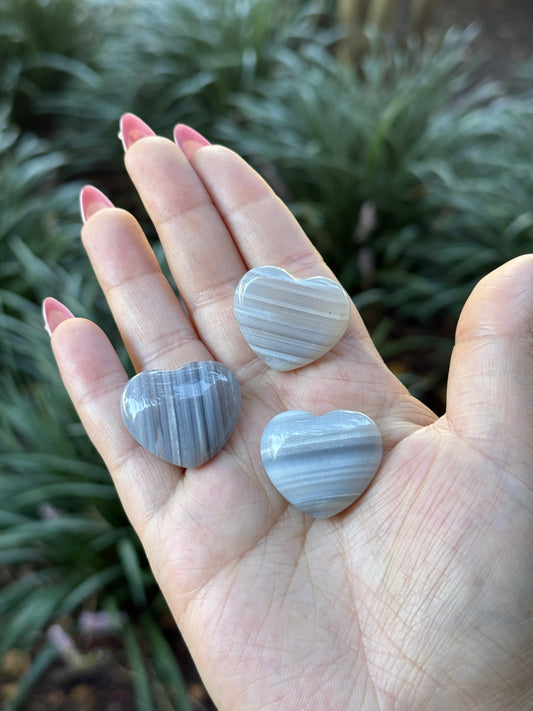 Banded Agate Hearts - Intuitively Chosen