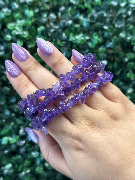Amethyst Chip Bracelets
