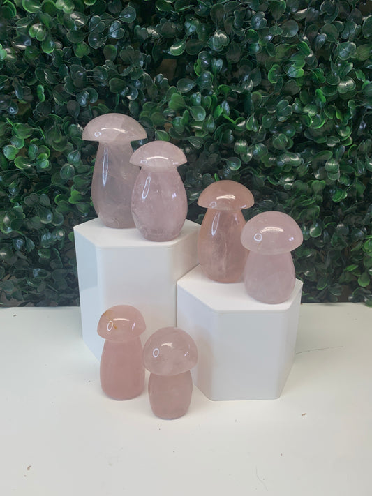 Star Rose Quartz Mushrooms - Intuitively Chosen