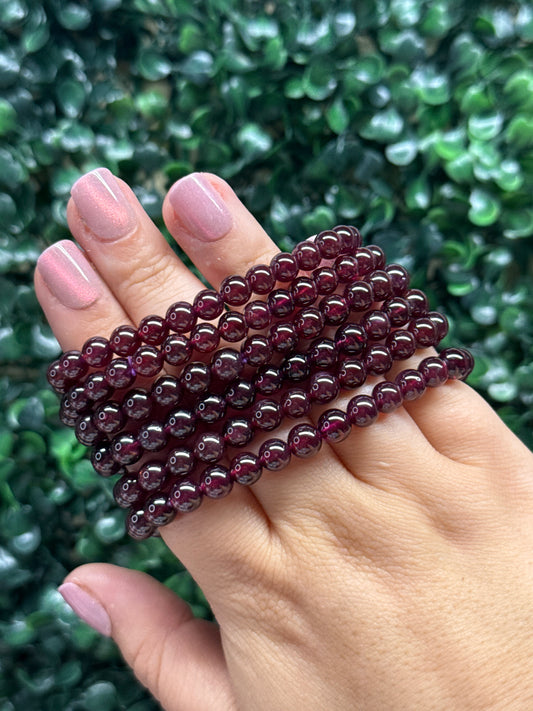 Star Garnet Bracelets - 6&7mm (hard to capture star in pic)