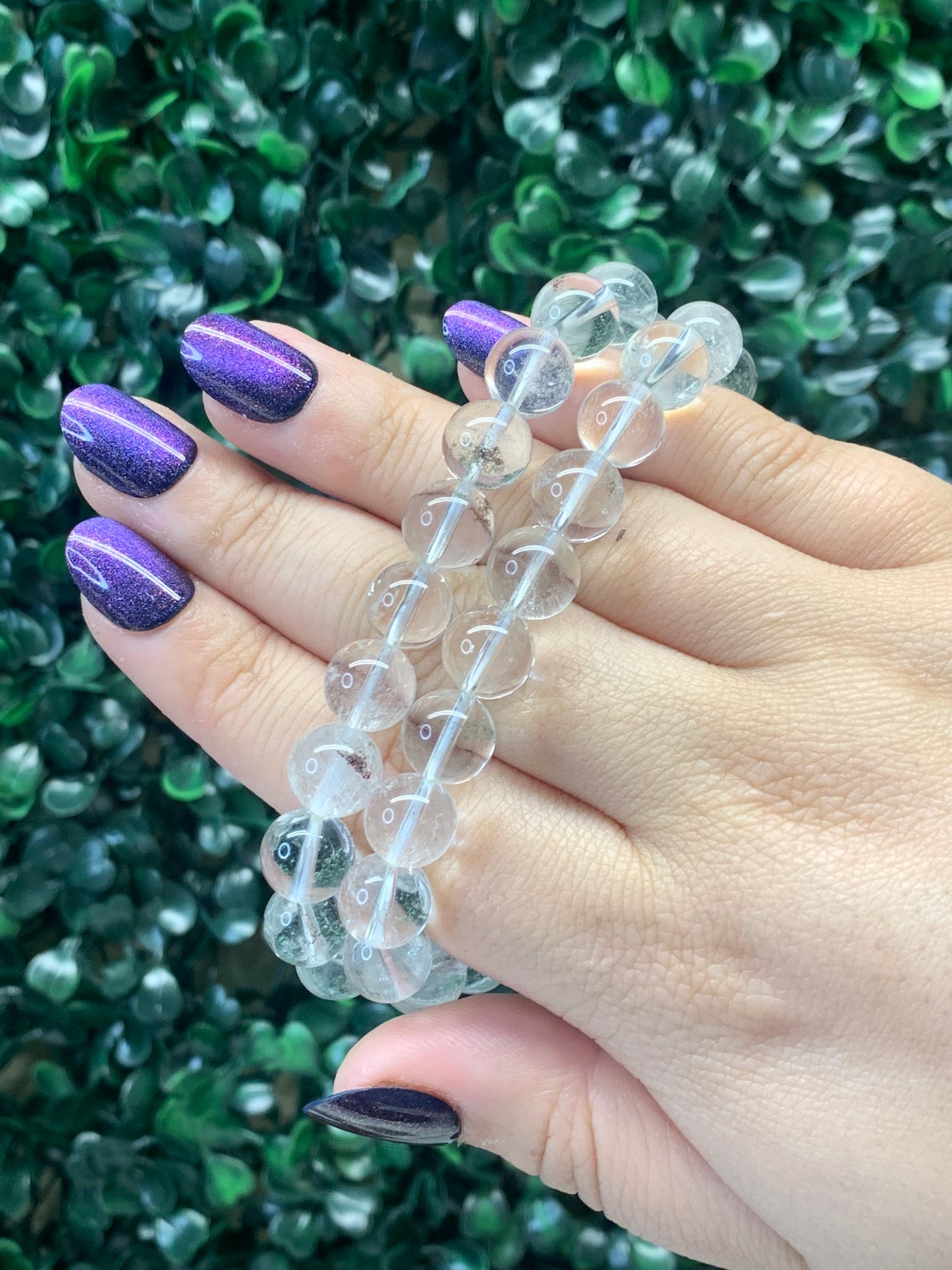 Clear Quartz (Garden Inclusions) Bracelets - 10mm