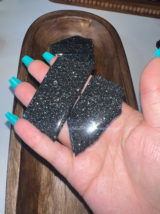 Specular Hematite (coated with epoxy layer to protect it) - INTUITIVELY CHOSEN