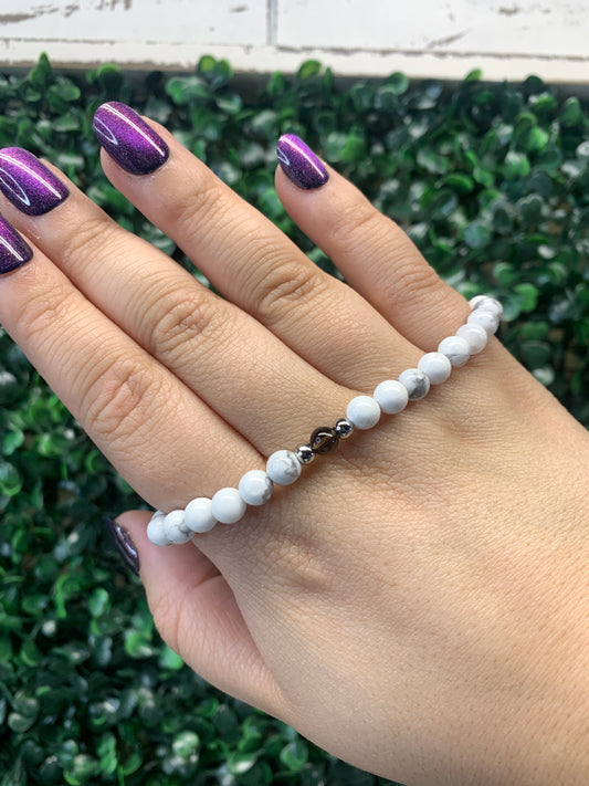 Howlite x Smoky Quartz Bracelets - 6mm