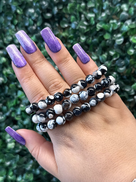 Orca Agate Bracelets - 8mm