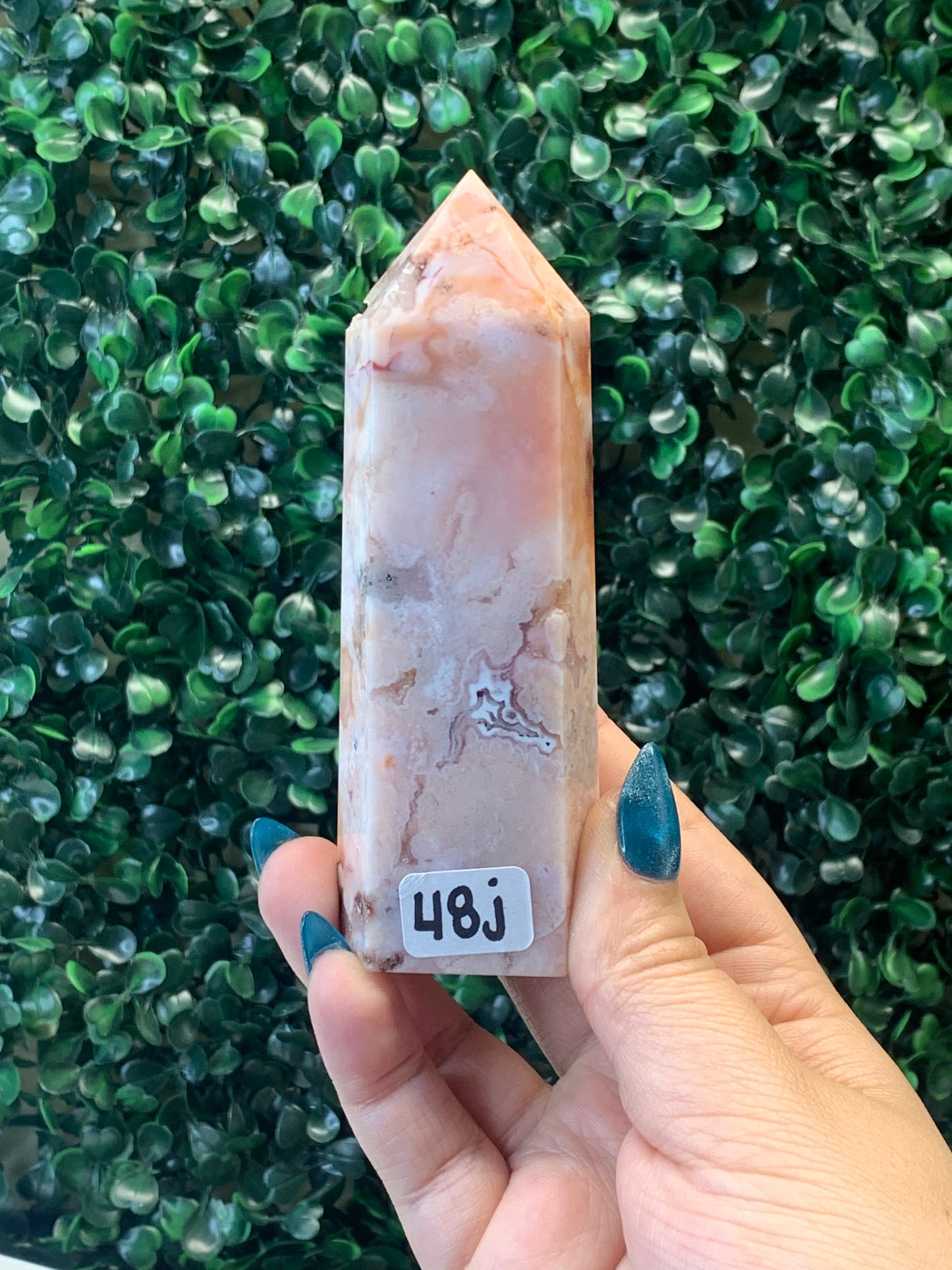 Pink Carnelian x Flower Agate Towers