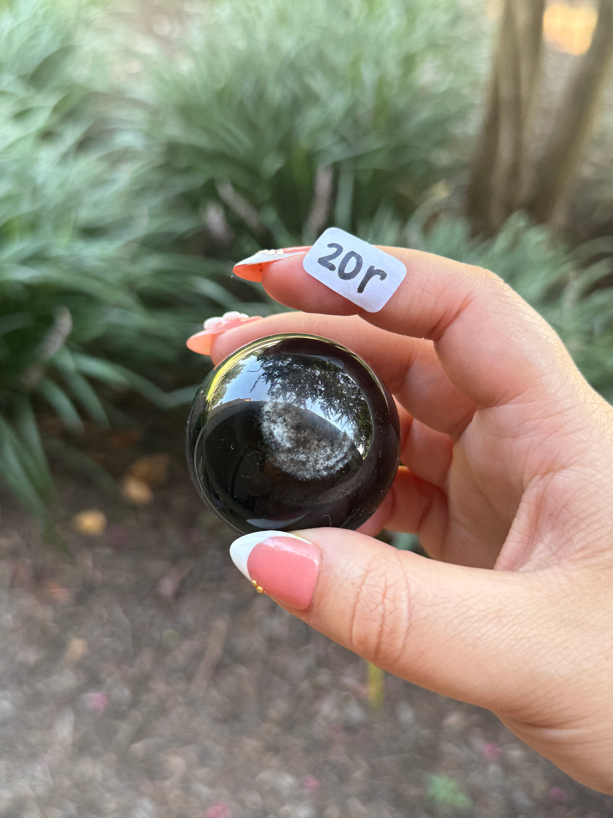 Silver Sheen Obsidian Spheres (Flashy)