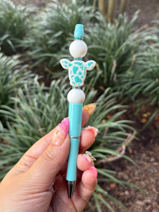 Cow Pens - Blue/White Bead