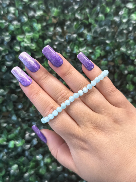 Blue Aragonite Bracelet - 5mm