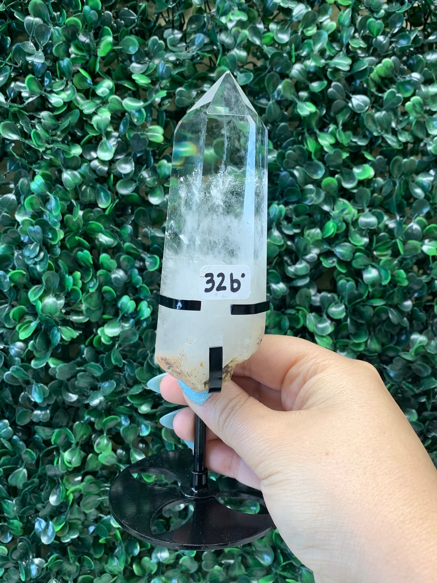 Clear Quartz Points on Stand - Chipped Tips