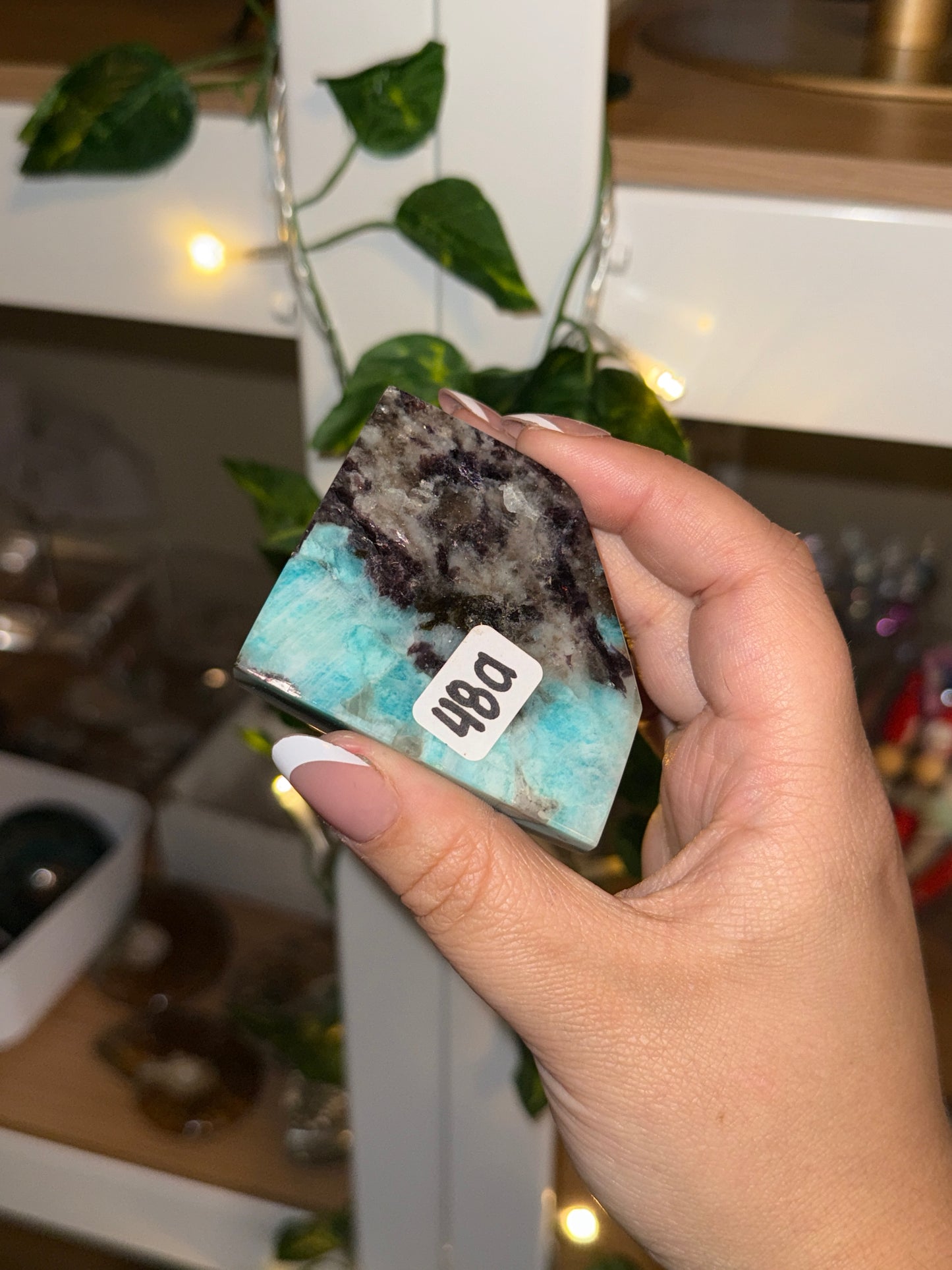 Amazonite x Smoky Quartz x Lepidolite Gusher