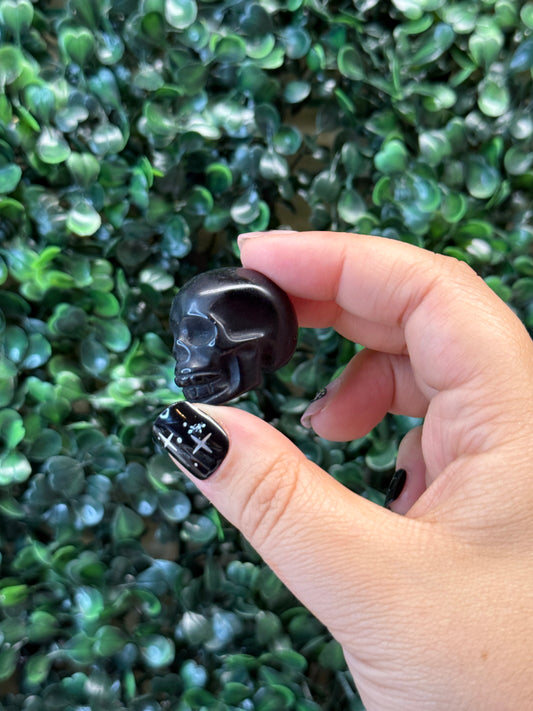 Black Obsidian & Yooperlite Skulls